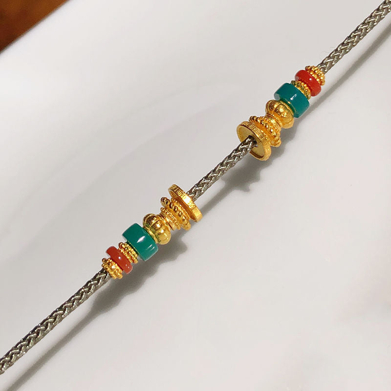 Gold-plated 18k universal shaft high-end tassel necklace