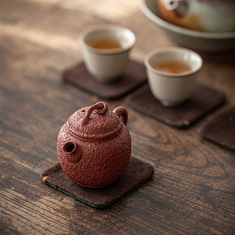 Zen Tea Cup Mat Plant Dyed Hand Stitched Heat Resistant Pad