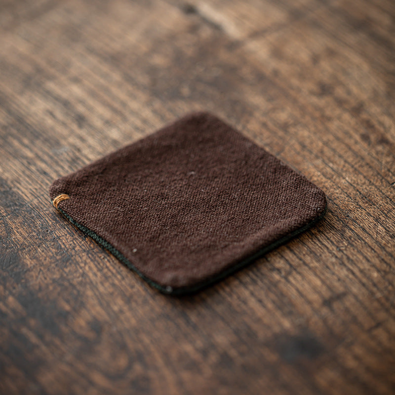 Zen Tea Cup Mat Plant Dyed Hand Stitched Heat Resistant Pad