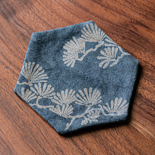 Hexagon Tea Cup Mat Zen Fabric Heat Resistant Pad