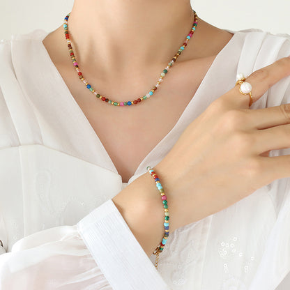 Nepali Style Glass Bead Bracelet